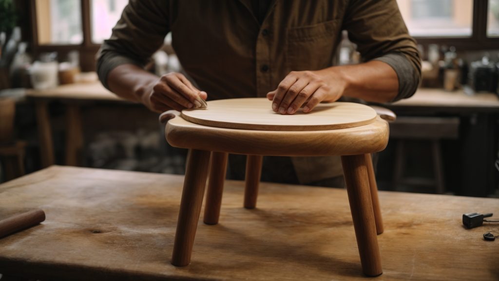 assembling-the-stool