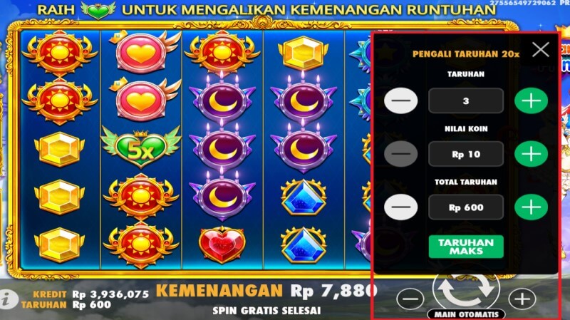 Tombol Bermain/Tombol Spin - Starlight Princess